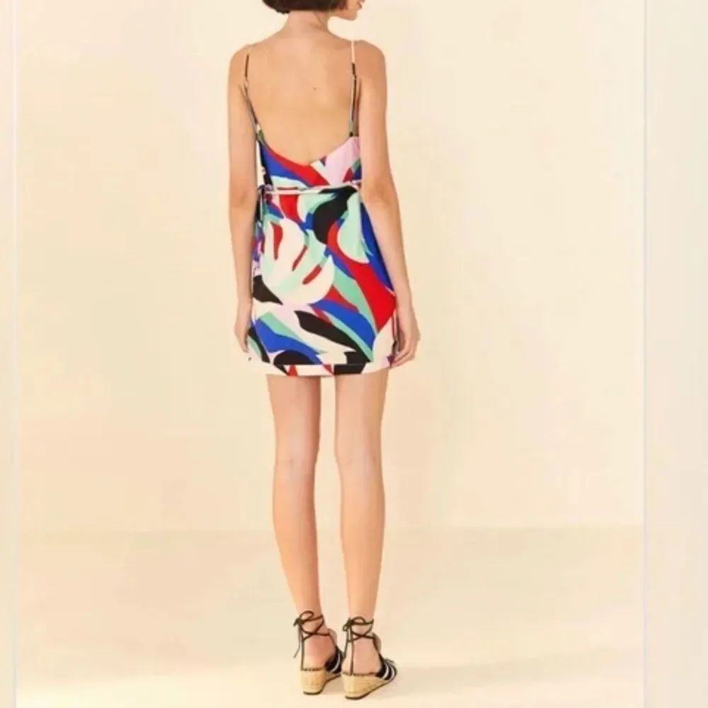 NWT FARM Rio Colorful Monstera Mini Dress - Picture 4 of 8